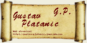 Gustav Platanić vizit kartica